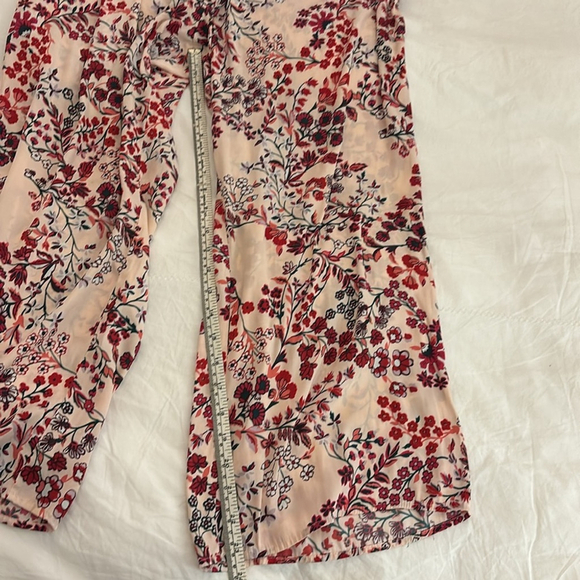 JOSIE NATORI 2-Piece Sleepwear Set cami & capri floral pajama set pink red Sz XL - Picture 15 of 17